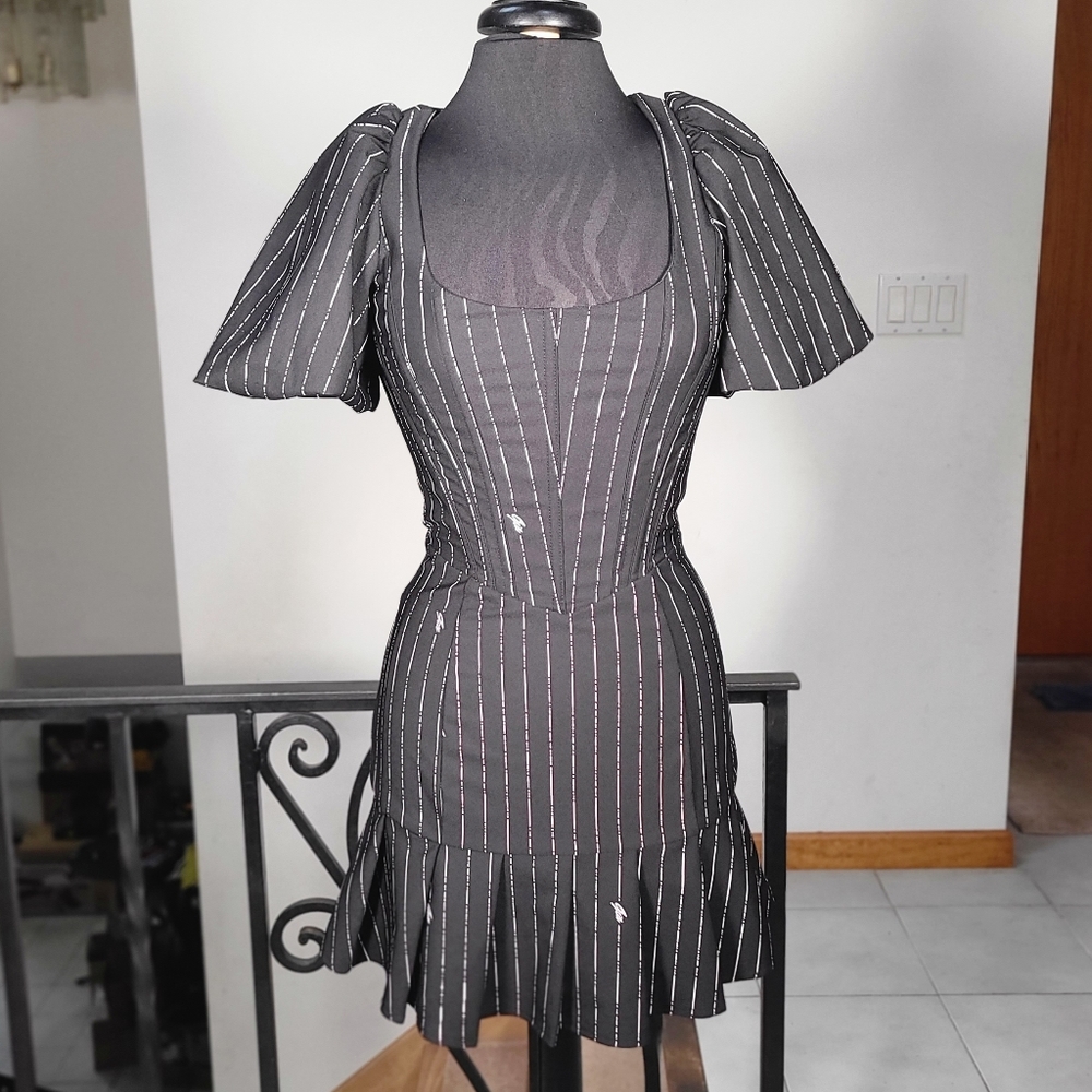 I AM GIA pinstripe Chelsea mini dress